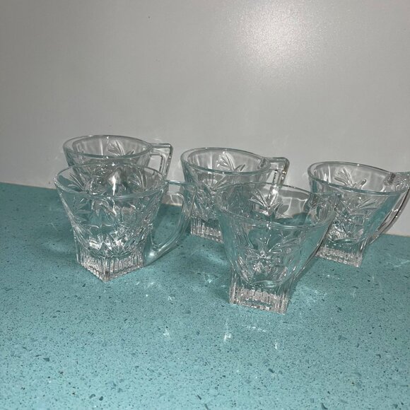 RCR Royal Crystal Rock Vintage Coffee Tea Cups Gemini Edelweiss Floral Set of 5 - Picture 6 of 8